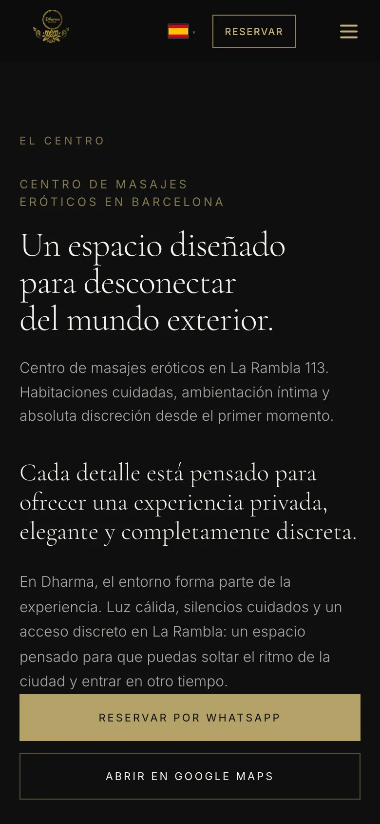 Captura de Masajes Dharma